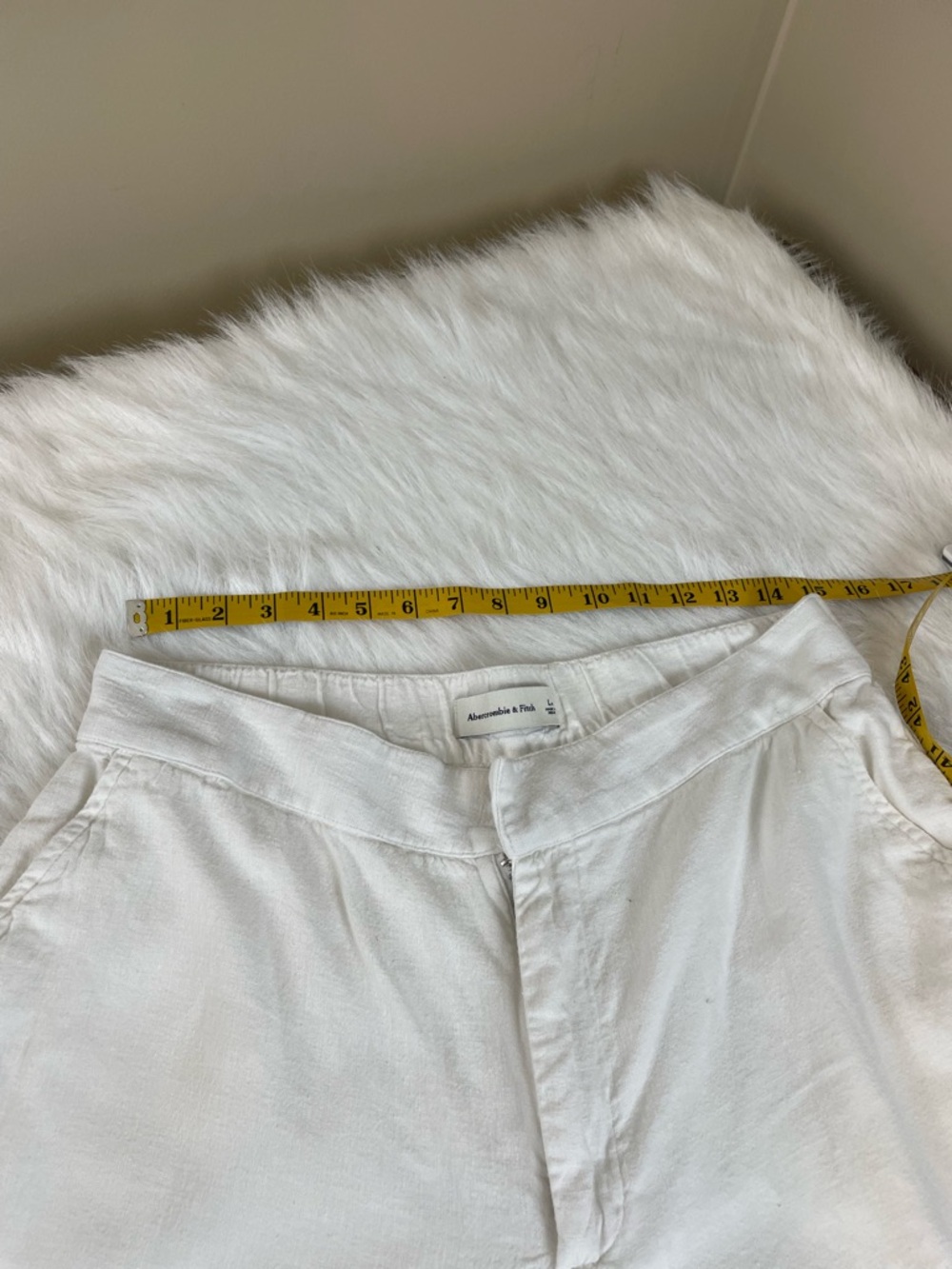 Abercrombie linen blend Wide-Leg Pants large - Picture 6 of 13
